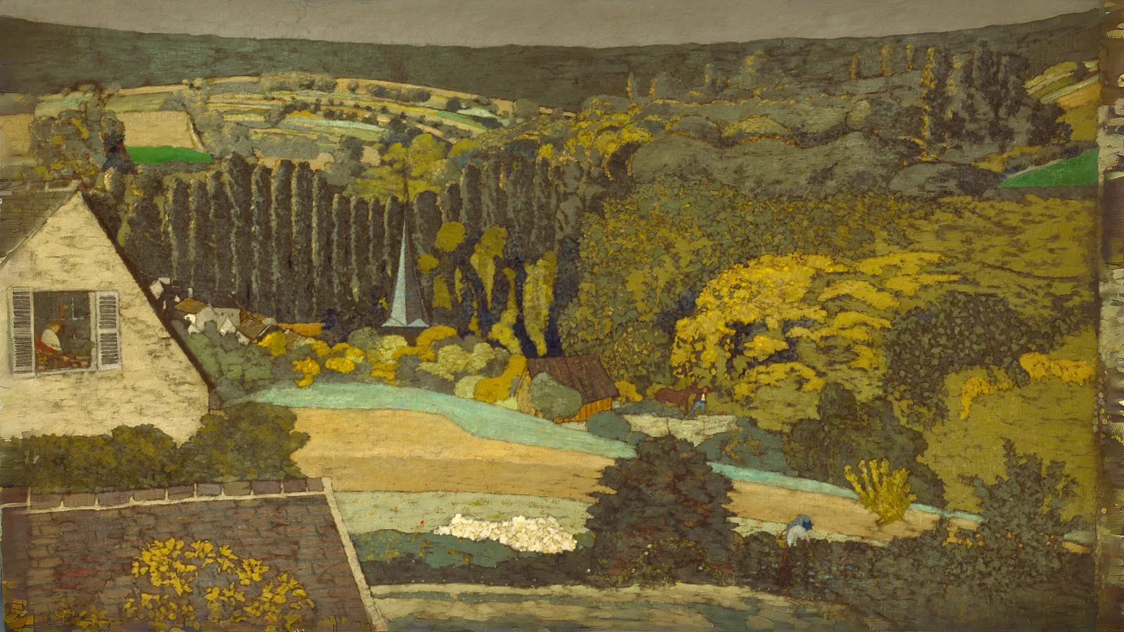 Landscape: Window Overlooking the Woods by Édouard Jean Vuillard, extended to 16:9