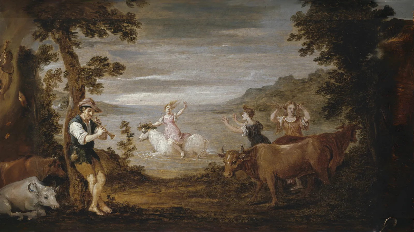 The Abduction of Europa by David Teniers the Younger, extended to 16:9
