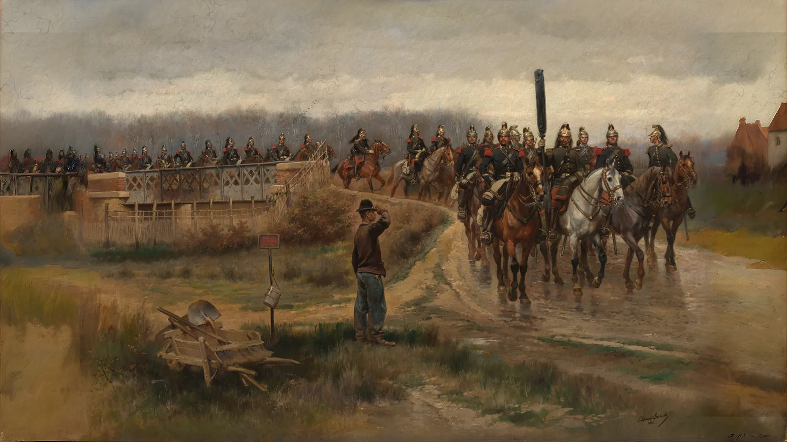 Mon Ancien Regiment di Jean Baptiste Édouard Detaille, esteso a 16:9