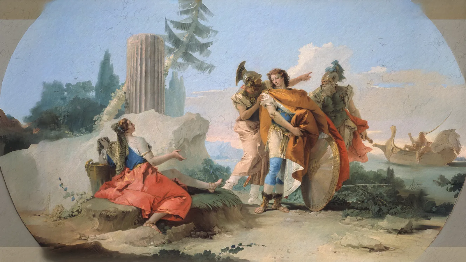 Die von Rinaldo verlassene Armida von Giovanni Battista Tiepolo, erweitert auf 16:9