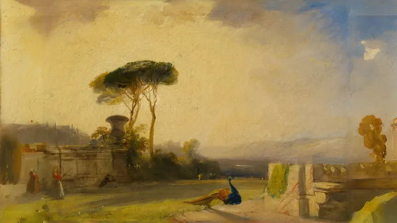 View on the Grounds of a Villa near Florence by Richard Parkes Bonington