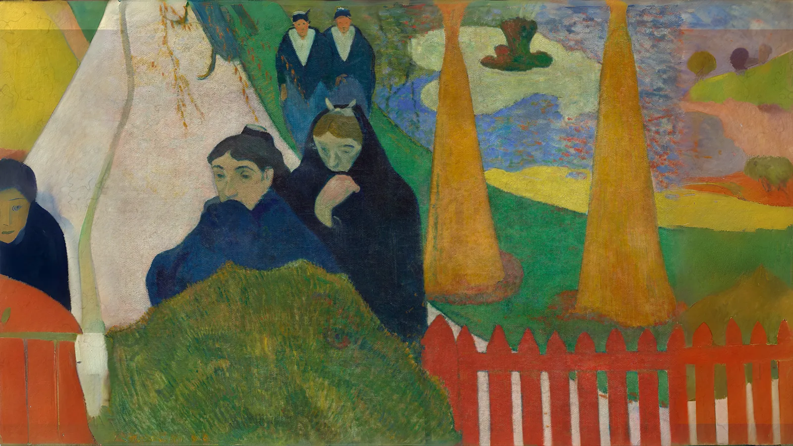 Arlésiennes (Mistral) by Paul Gauguin, extended to 16:9