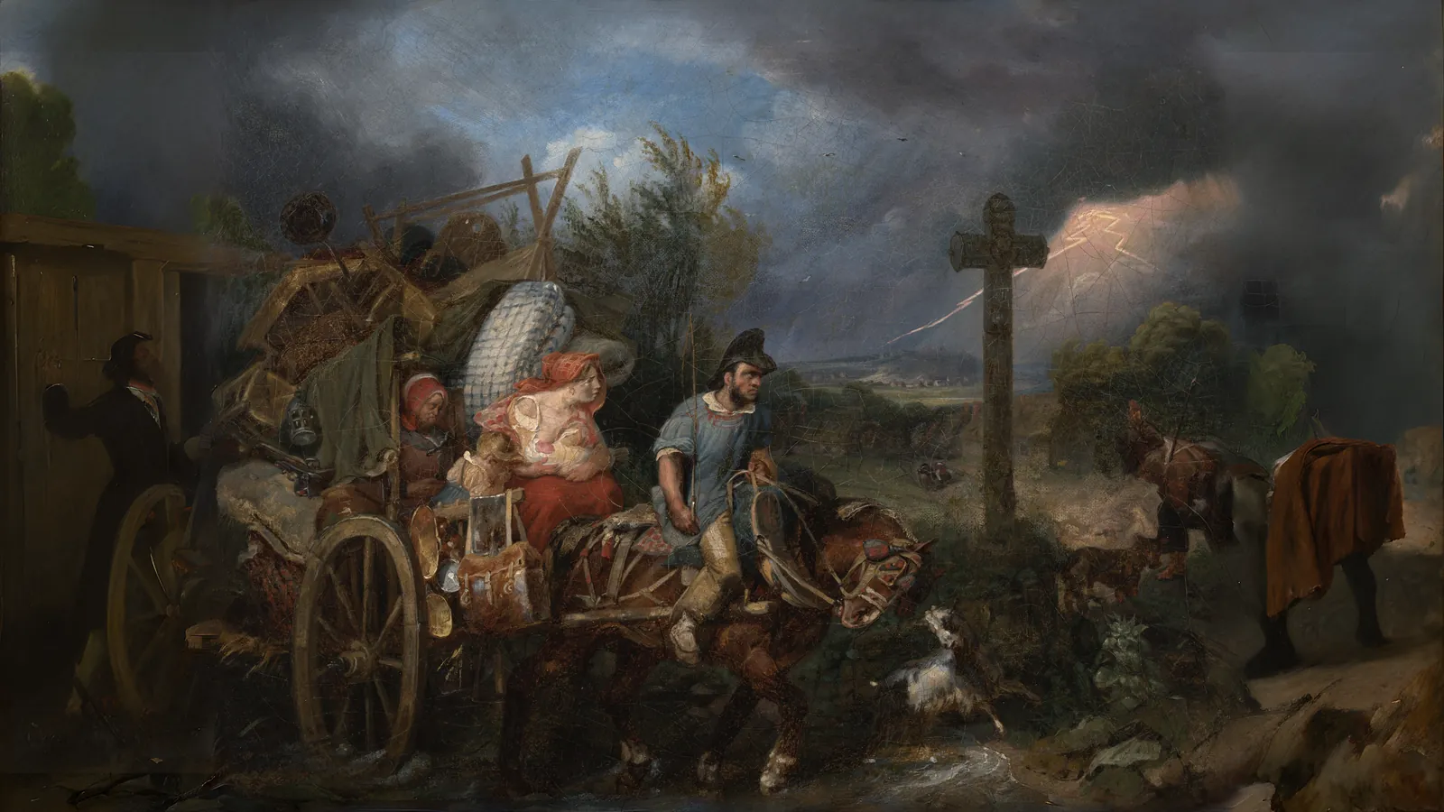 The Diligence by Nicolas Toussaint Charlet, extended to 16:9