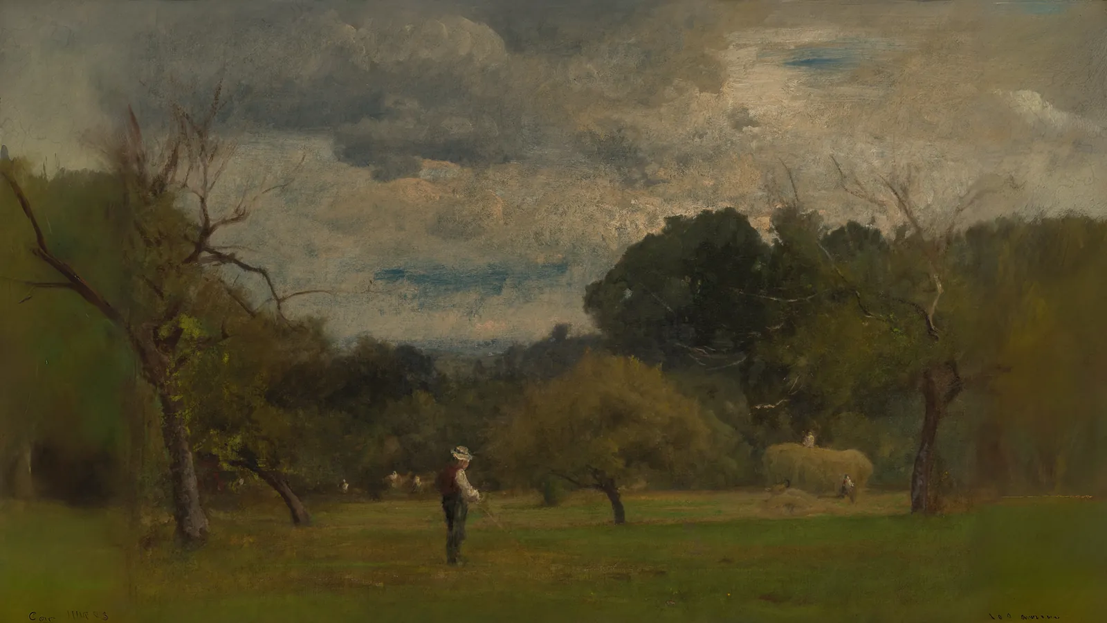 Raccolto, Montclair, New Jersey di George Inness, esteso in 16:9
