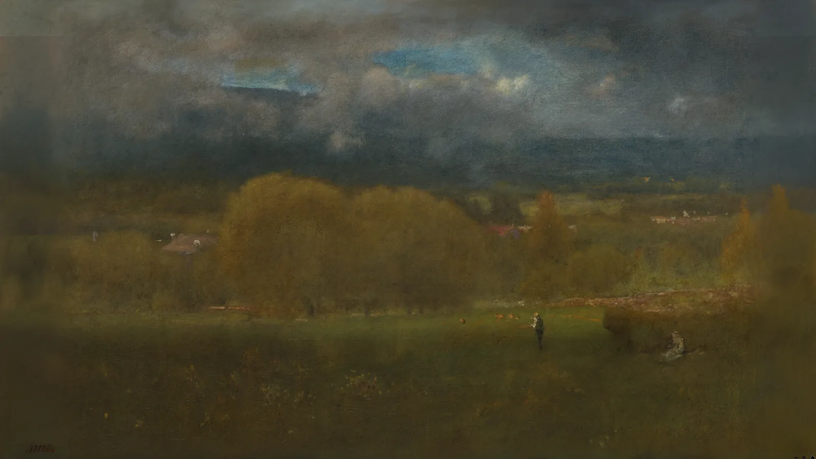 Vallata inondata dal sole di George Inness, estesa a 16:9