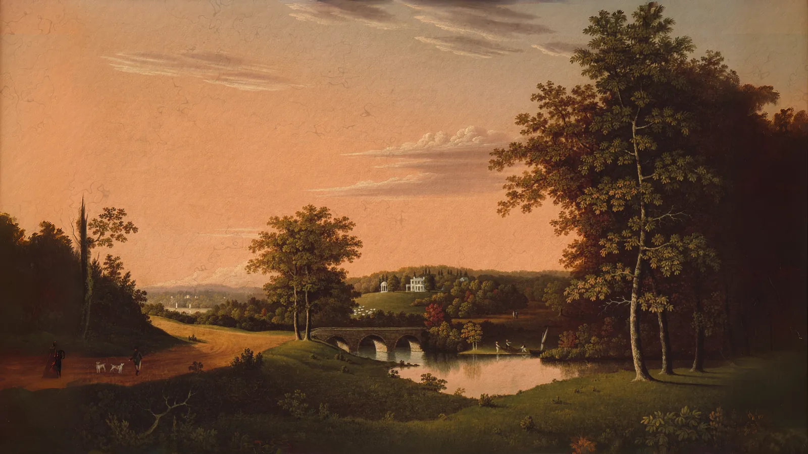 Point Breeze, le domaine de Joseph Napoléon Bonaparte à Bordentown, New Jersey par Charles B. Lawrence, étendu au format 16:9