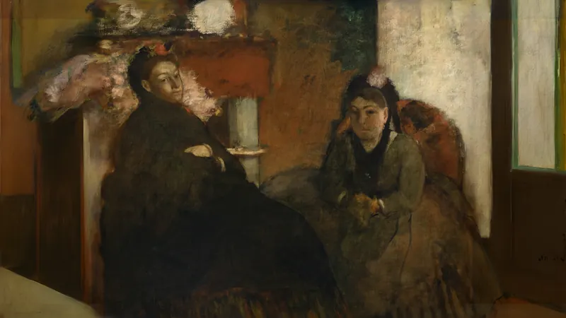 Portrait of Mme Lisle and Mme Loubens by Edgar Degas