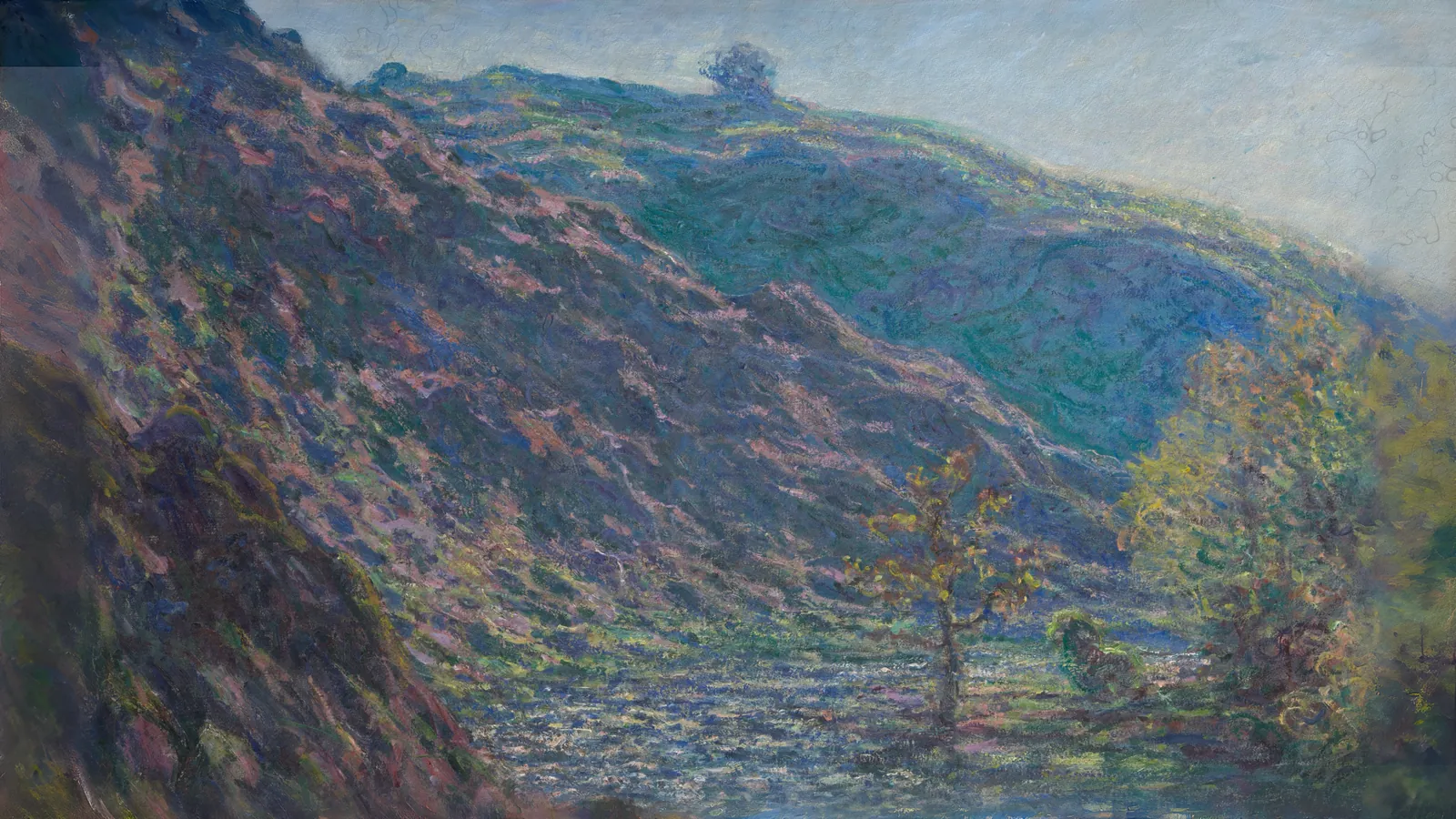 Der Fluss Petite Creuse von Claude Monet, erweitert auf 16:9