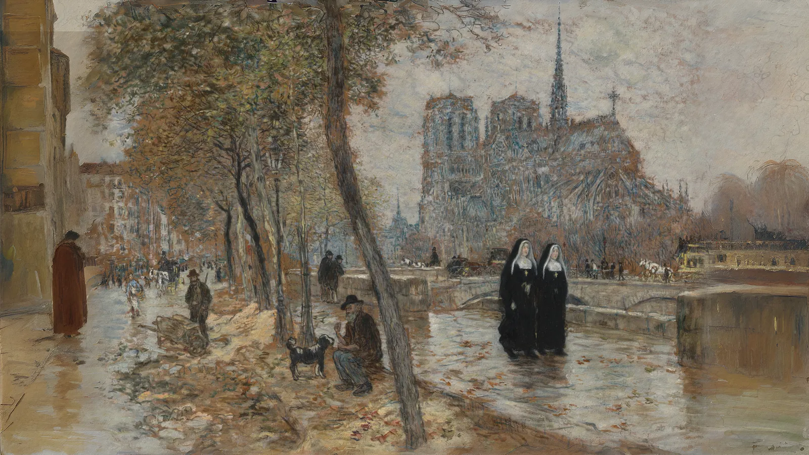 Notre Dame de Paris di Jean-François Rafaëlli, esteso a 16:9