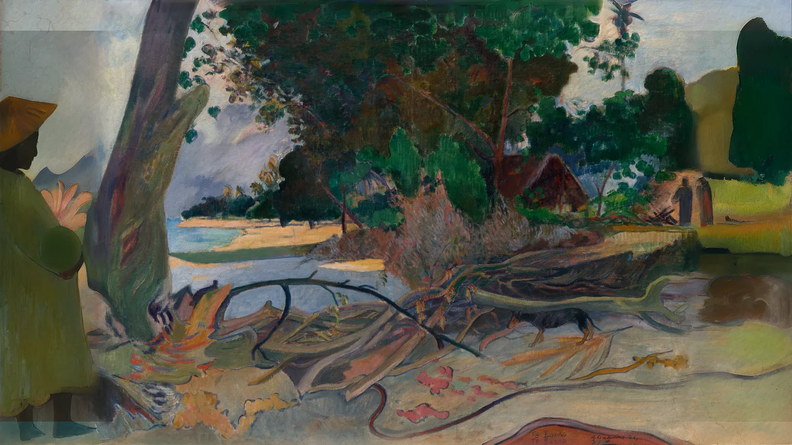 Te burao (The Hibiscus Tree) by Paul Gauguin, extended to 16:9