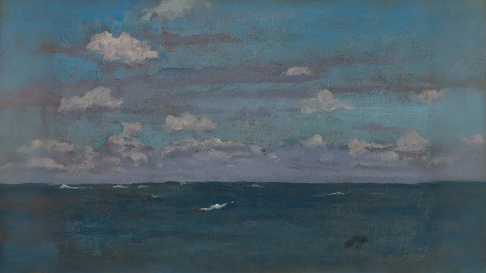 Violeta y plata: El mar profundo por James McNeill Whistler, adaptado a 16:9