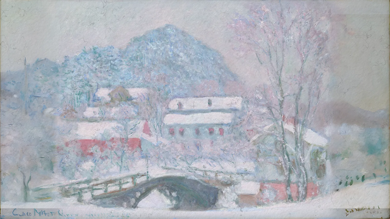 Sandvika, Norway by Claude Monet, extended to 16:9