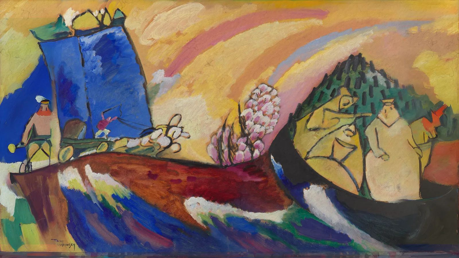 Painting with Troika by Vasily Kandinsky, extended to 16:9