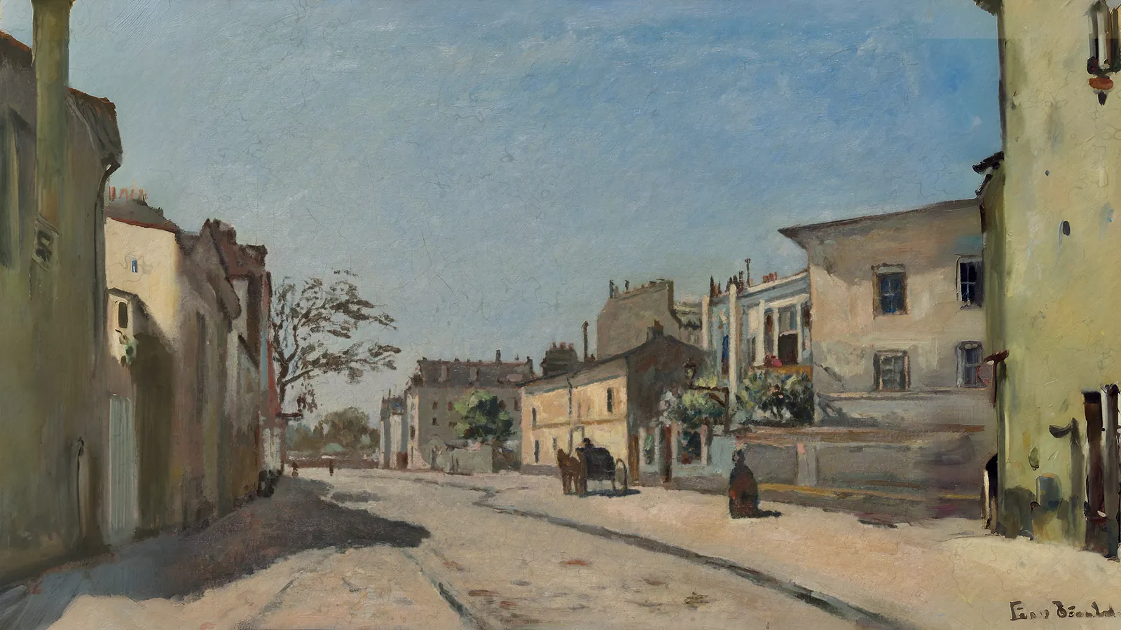 Escena callejera francesa de Edouard Béliard, extendido a 16:9