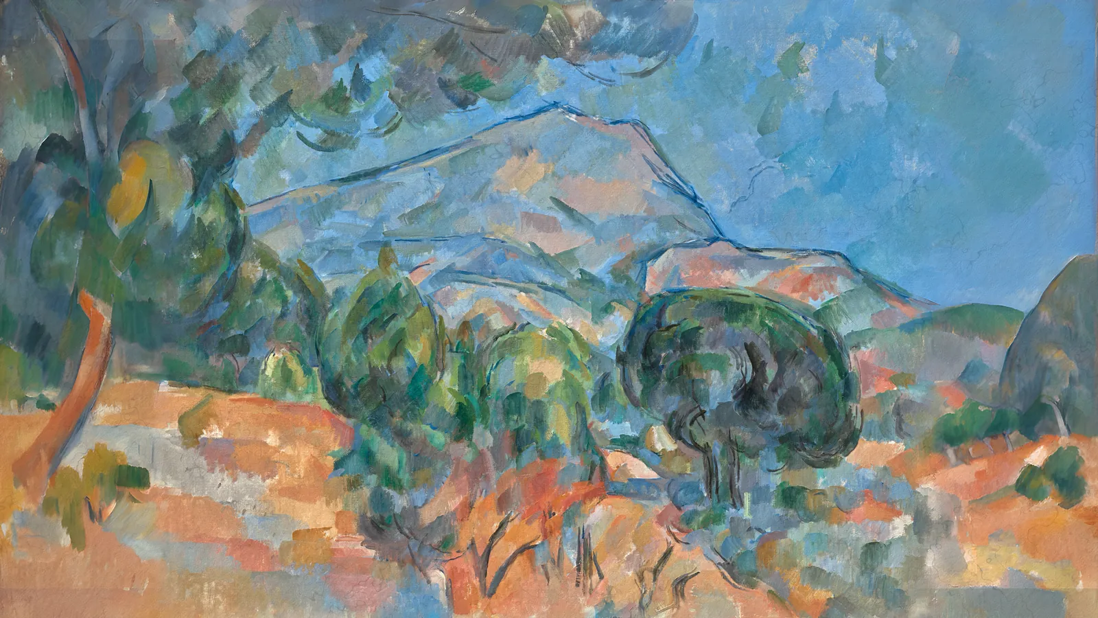 Mount Sainte-Victoire by Paul Cézanne, extended to 16:9
