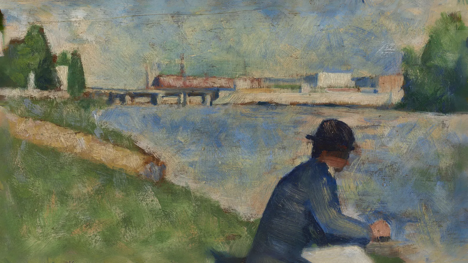 Study for "Bathers at Asnières" by Georges Seurat, extended to 16:9
