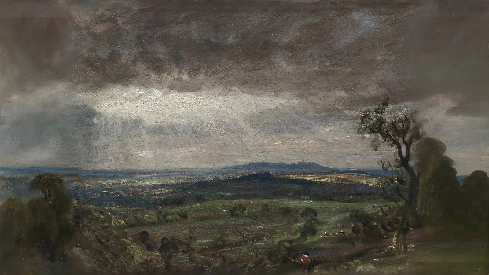 Hampstead Heath, Looking Toward Harrow by John Constable, extended to 16:9