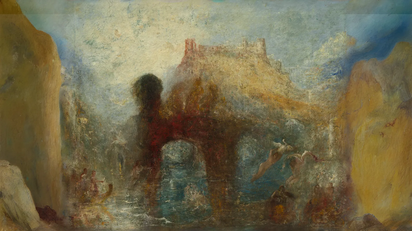 La cueva de la reina Mab de Joseph Mallord William Turner, extendida a 16:9