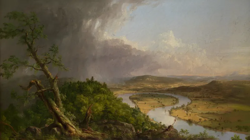 View from Mount Holyoke, Northampton, Massachusetts, after a Thunderstorm—The Oxbow by Thomas Cole