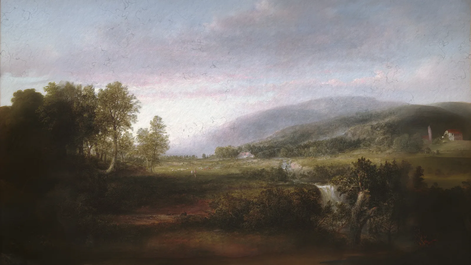 Spring Landscape by Thomas Doughty, extended to 16:9