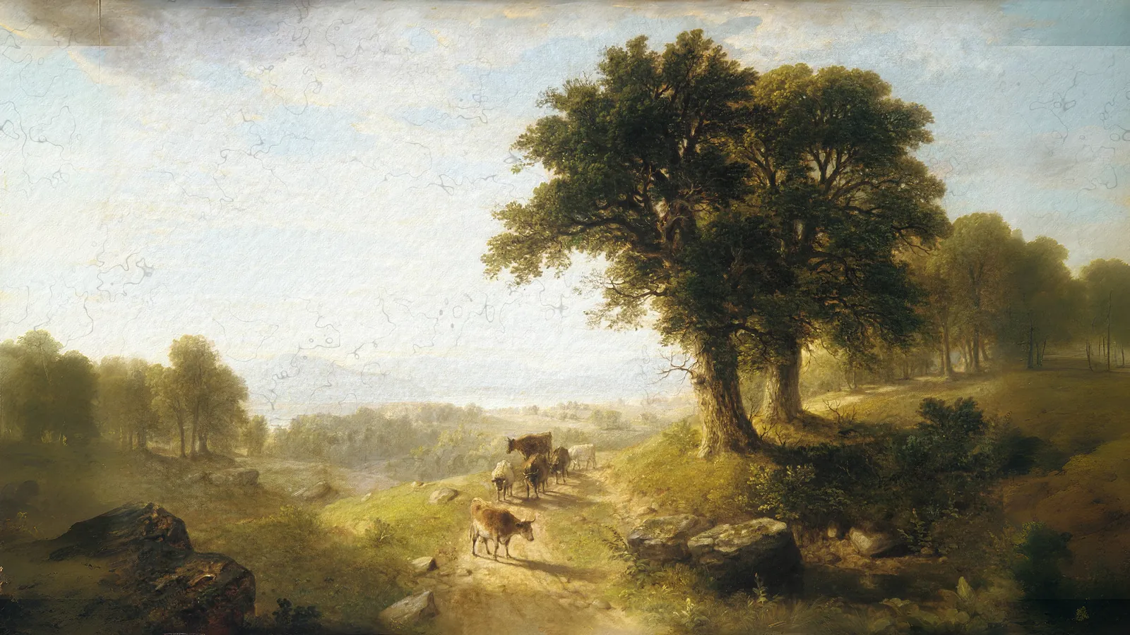 Scena fluviale di Asher Brown Durand, esteso in 16:9