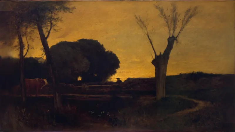 Abend in Medfield, Massachusetts von George Inness