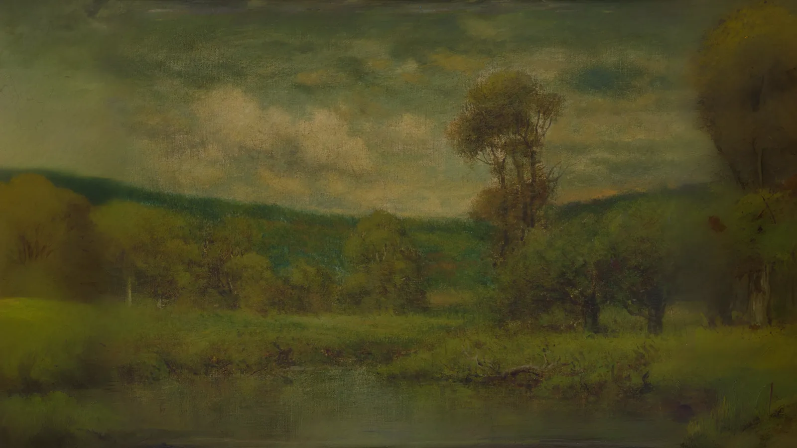 Landschaft von George Inness, erweitert auf 16:9