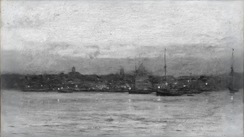 Evening, New Bedford Harbor von Dwight William Tryon