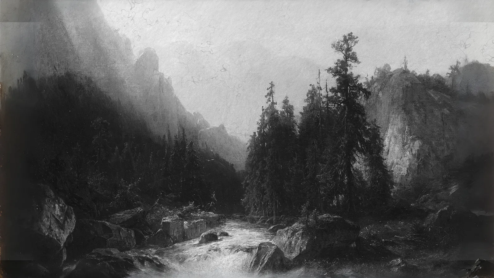 After the Storm by Albert Bierstadt, extended to 16:9