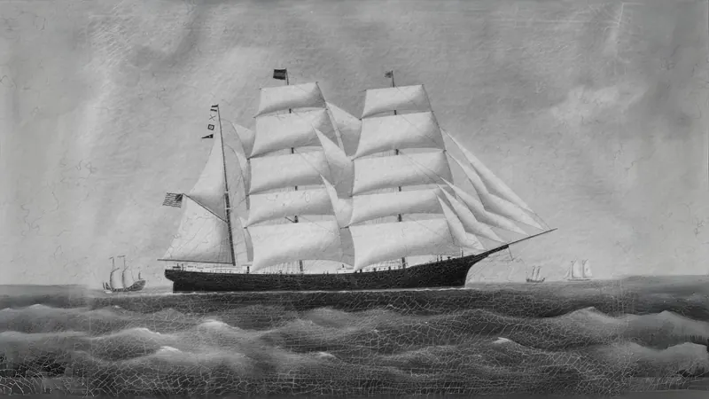 Das Schiff "John W. Brewer" von einem chinesischen Maler