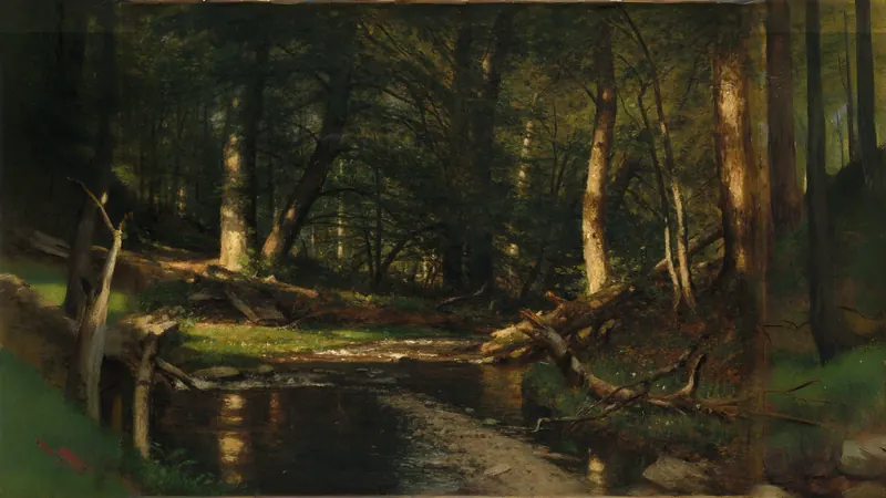 Der Bach im Wald von Worthington Whittredge