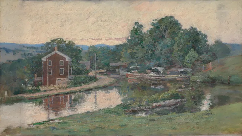 Abend an der Schleuse, Napanoch, New York von Theodore Robinson