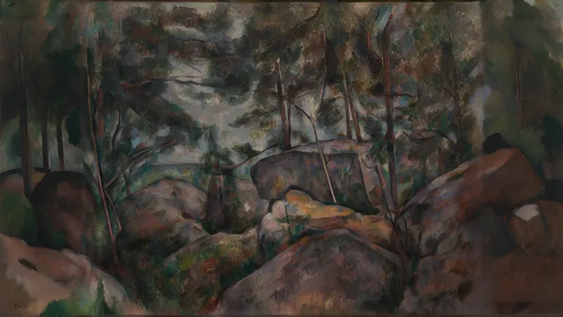 Felsen bei Fontainebleau von Paul Cézanne