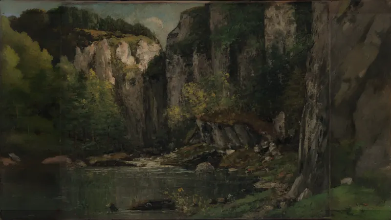 Fluss und Felsen von Gustave Courbet