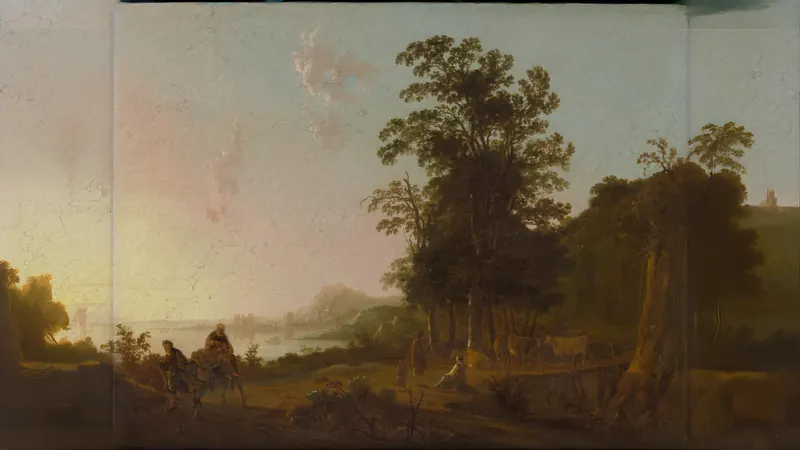 Landschaft mit der Flucht nach Ägypten von Aelbert Cuyp