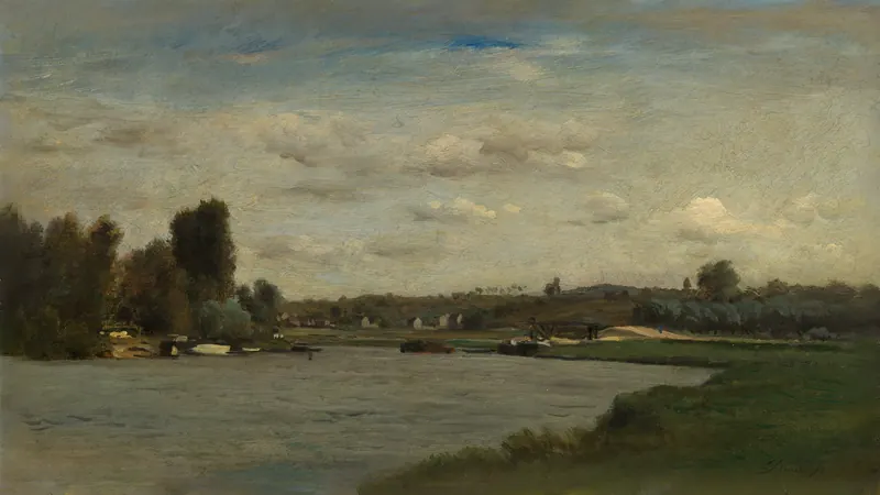 Landschaft am Fluss von Charles-François Daubigny