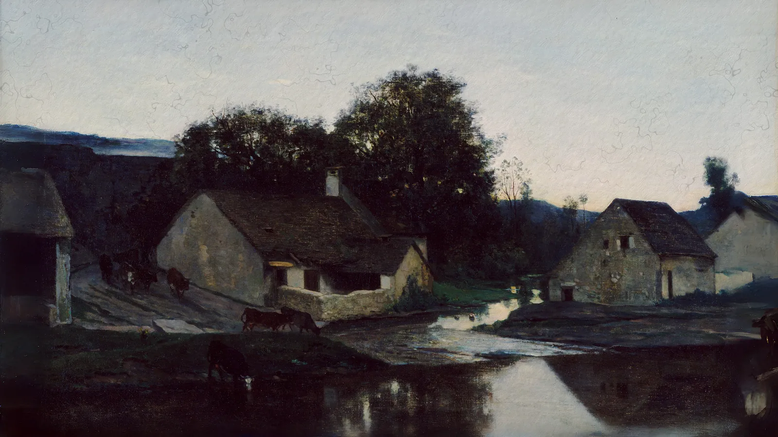 Il borgo di Optevoz di Charles-François Daubigny, esteso in 16:9