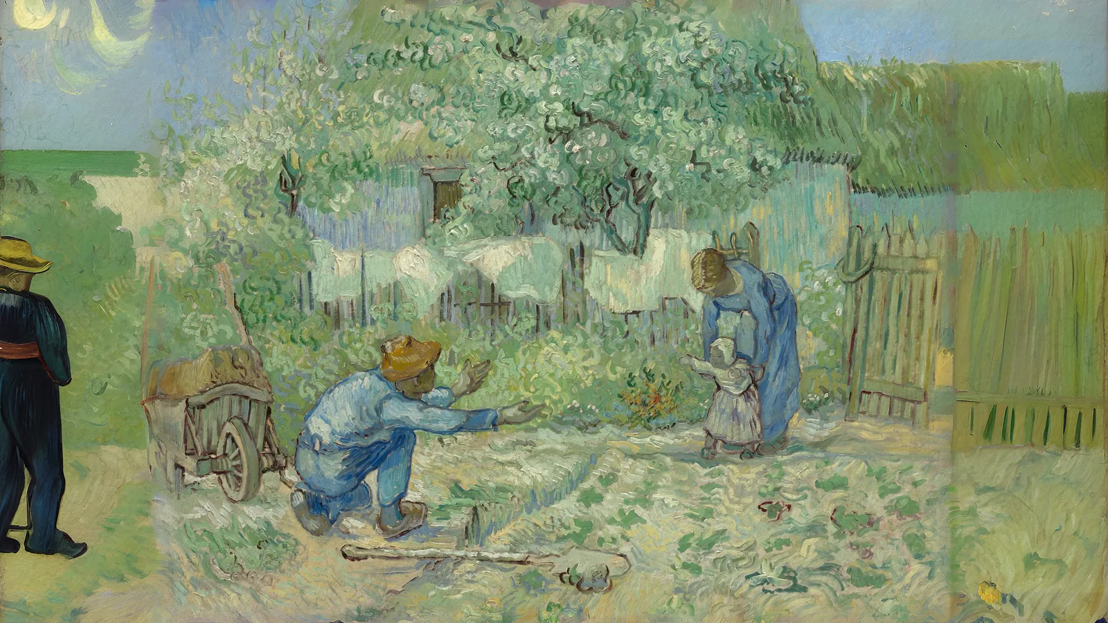First Steps, after Millet by Vincent van Gogh, extended to 16:9