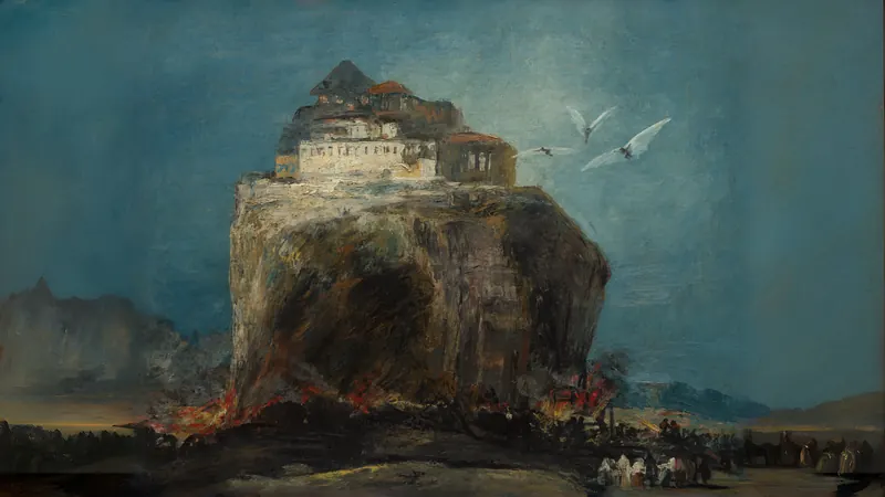 A City on a Rock by Goya