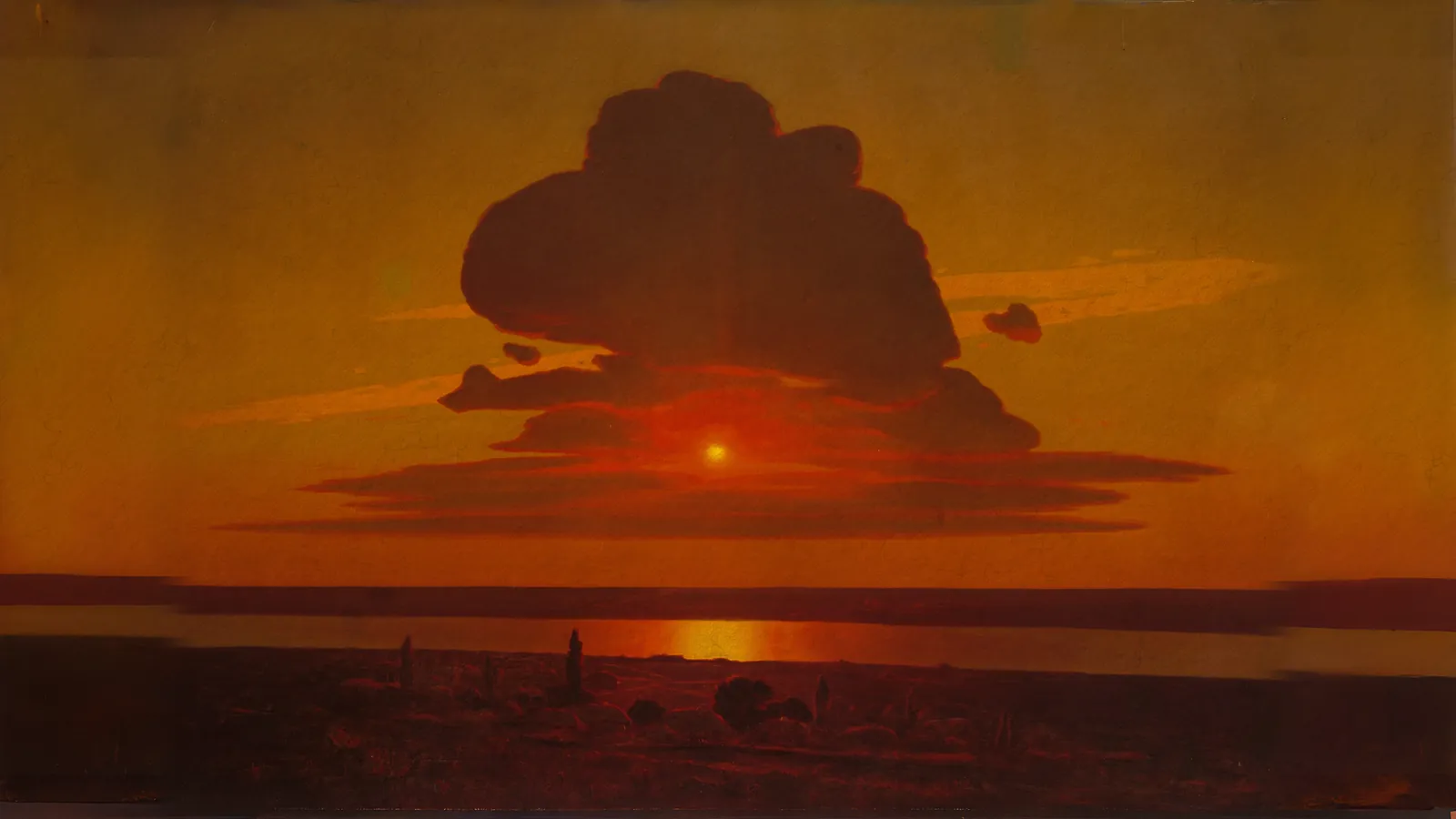 Tramonto rosso di Arkhyp Kuindzhi (Arkhip Ivanovich Kuindzhi), esteso in 16:9
