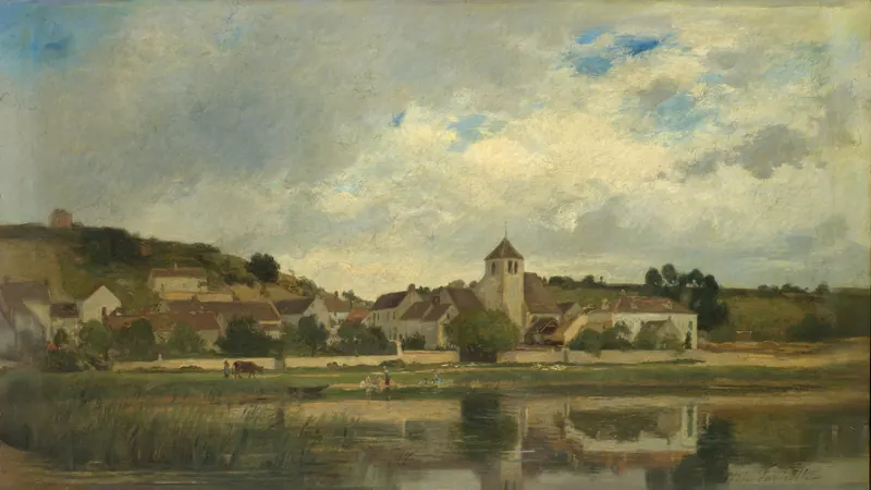 Das Dorf La Celle-sous-Moret von Eugène Lavieille