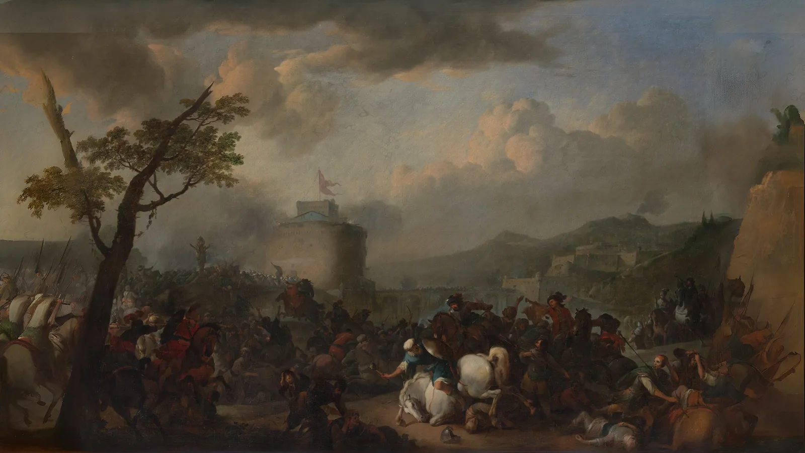 Scena di battaglia di Johannes Lingelbach, esteso in 16:9