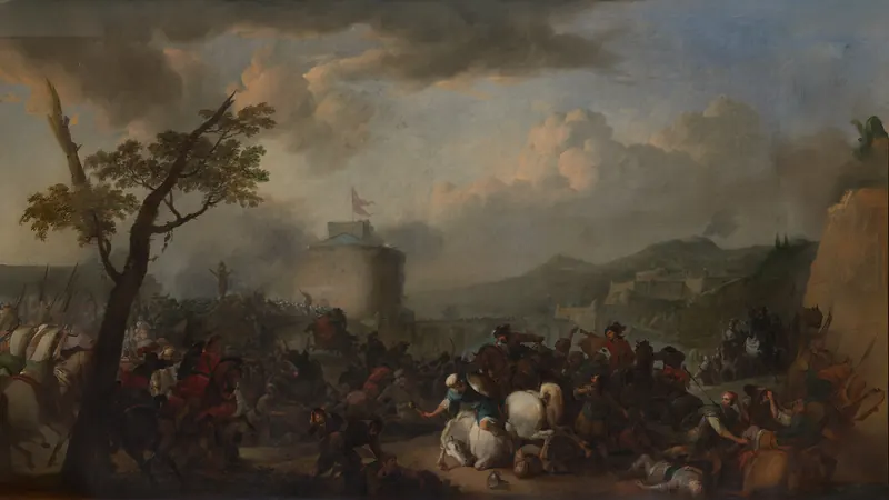 Battle Scene by Johannes Lingelbach