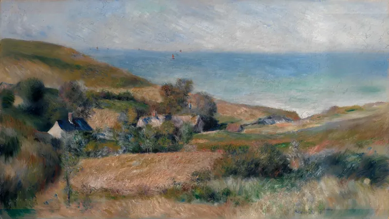 Vue de la côte près de Wargemont en Normandie par Auguste Renoir