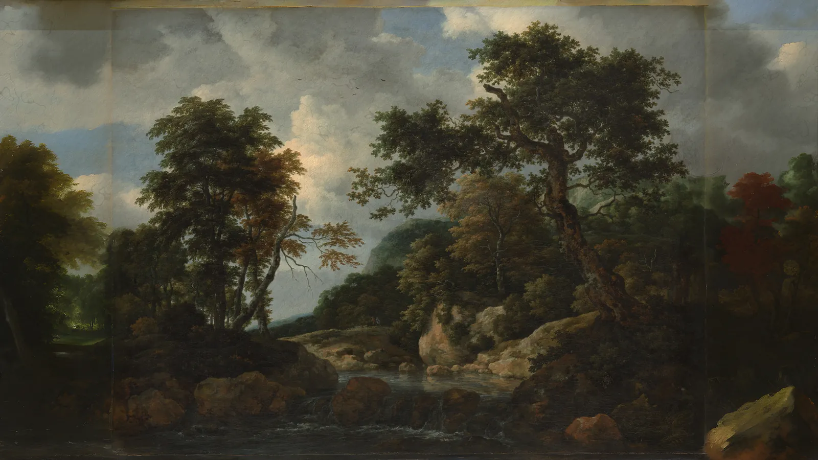 The Forest Stream de Jacob van Ruisdael, étendu au format 16:9