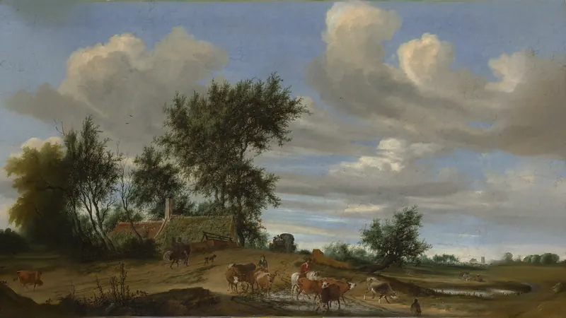 Eine Landstraße von Salomon van Ruysdael