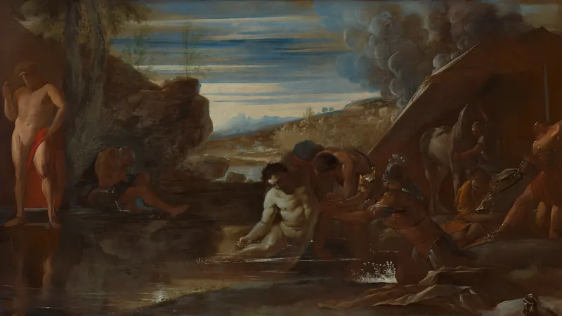 Alexander der Große wird aus dem Fluss Kydnos gerettet von Pietro Testa