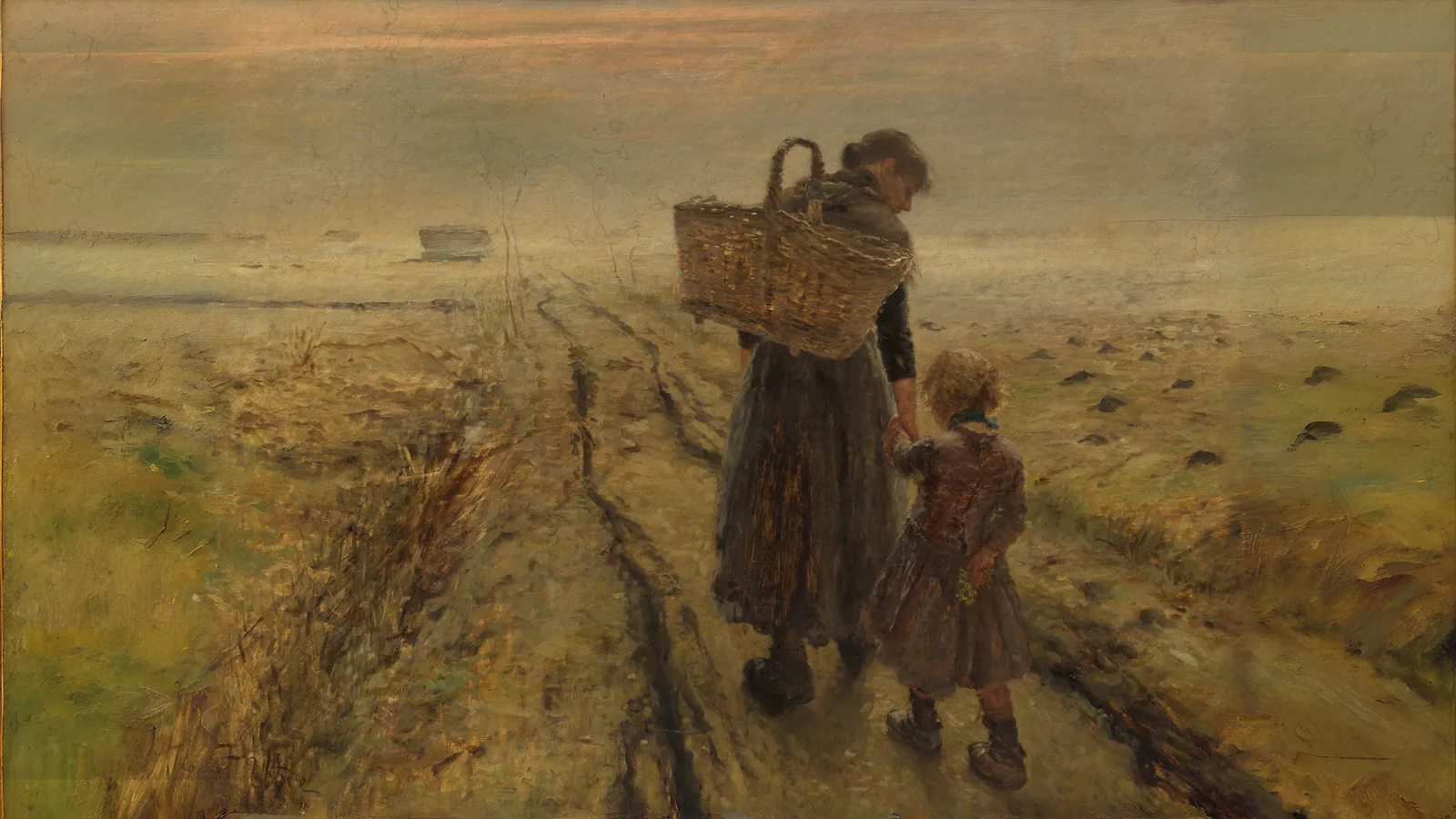 Tornando a casa di Fritz von Uhde, esteso in 16:9
