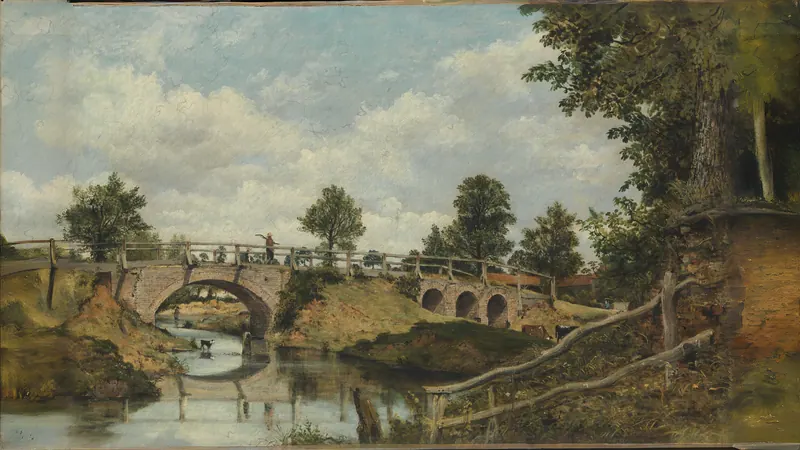 Eine alte Brücke bei Hendon, Middlesex von Frederick Waters Watts