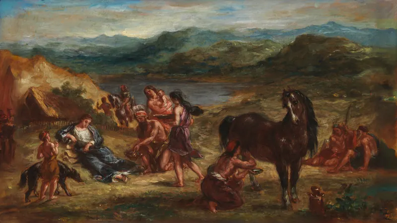 Ovid bei den Skythen von Eugène Delacroix